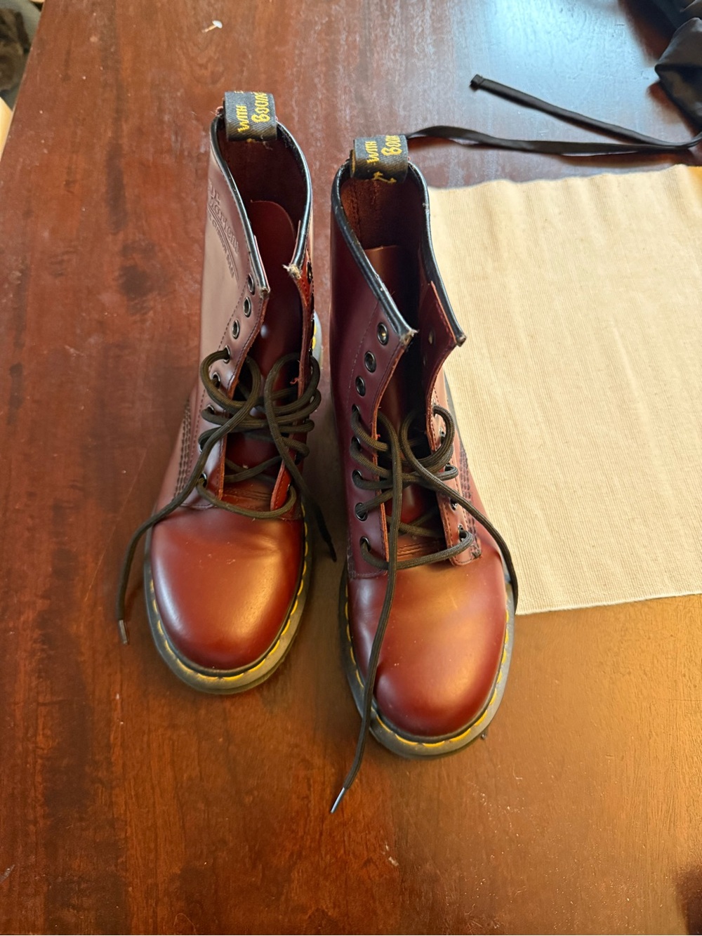 Dr. Martens Women’s 1460 Cherry Red Leather Lace-Up Boots